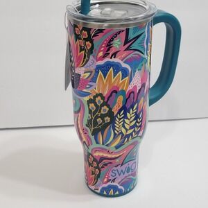 Swig Life 30oz Insulated Stainless Steel Tumbler & Handle Straw Bazaar Floral